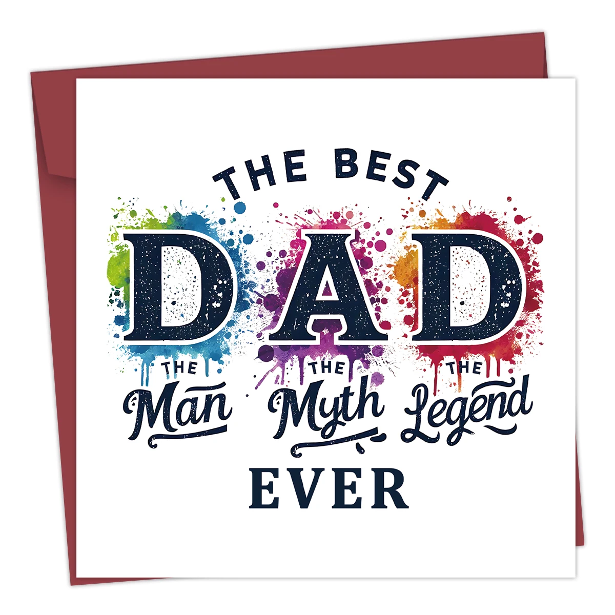 1 Stück „Happy Father's Day“-Grußkarte zum Geburtstag – der beste Papa, einzigartiges Dankesgeschenk für Papa, besondere Anlässe von Kindern