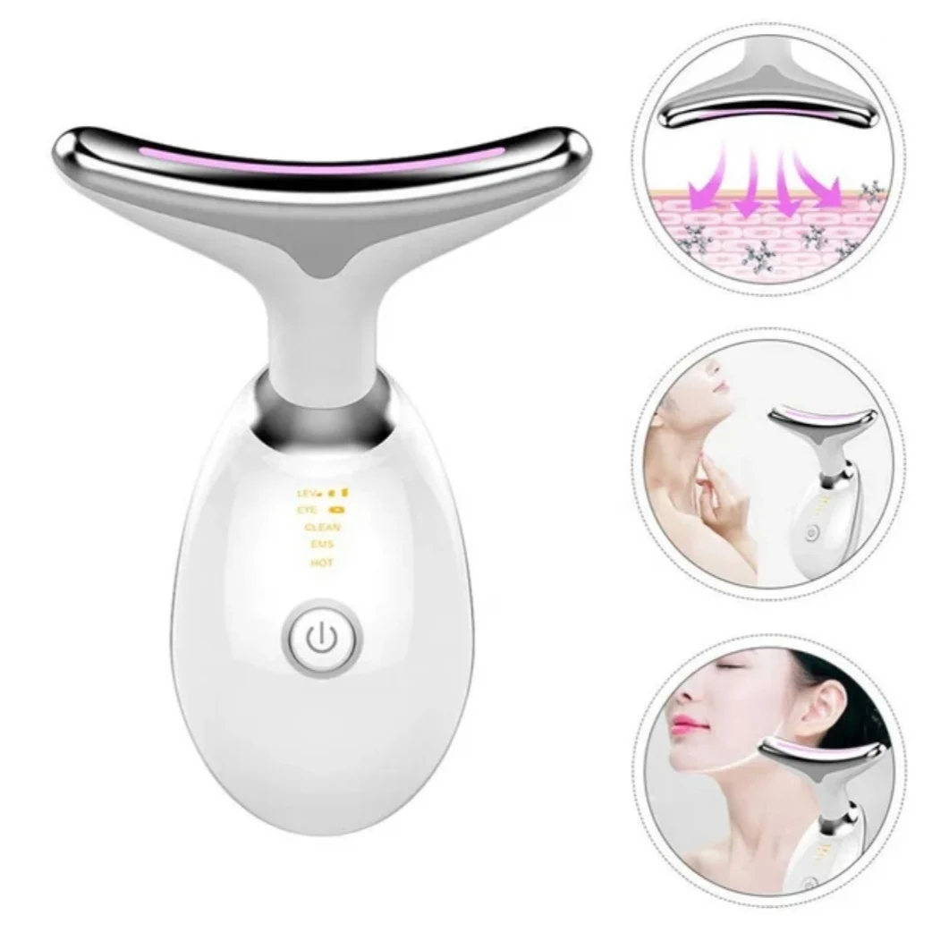 เครื่องนวดหน้าความถี่สูงสำหรับใช้ในบ้าน ชาร์จผ่าน USB สำหรับผิวหน้าและลำคอ ช่วยฟื้นฟูผิว ผลิตจากโรงงาน ABS ขายส่ง