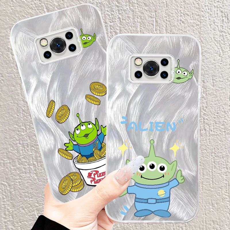 Toy Story Three-Eyed Cute For Xiaomi Poco C65 M6 M3 X6 X5 X3 Redmi 13C 12 12C 10C 10 9T 9A 9 Pro 5G Feather Yarn TPU Phone Case