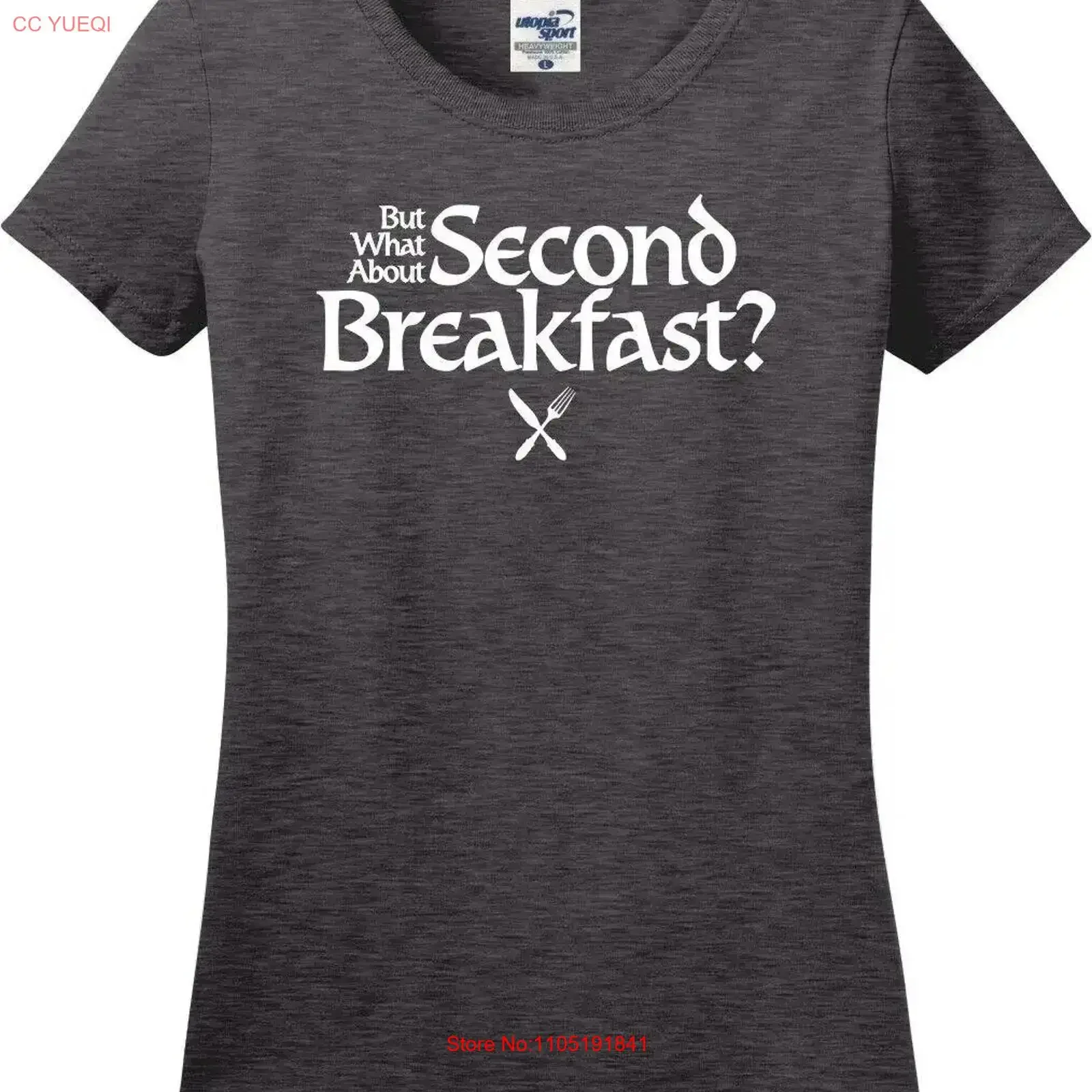 But What About Second Breakfast Funny Missy Fit Ladies T Shirt S 3X vintage Washed Comfortable Breathable fashion
