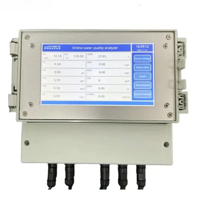 

Онлайн-устройство для анализа воды IOT, датчик фермерского хозяйства креветок PH NH4 + DO EC TDS, многопараметрический тестер качества