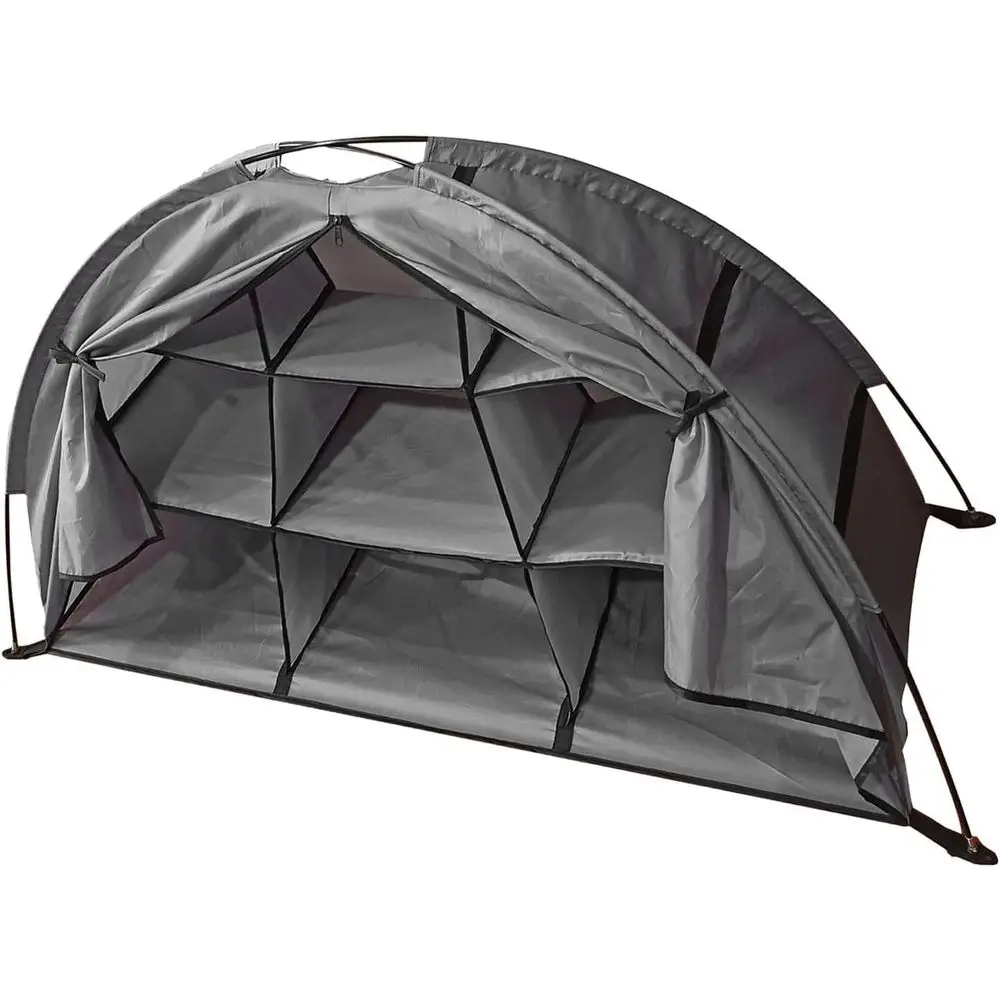 Portable Outdoor Camping Shoe Organizer with 9 Shelves, Large Capacity, Durable, Tent-Shaped Storage Cabinet