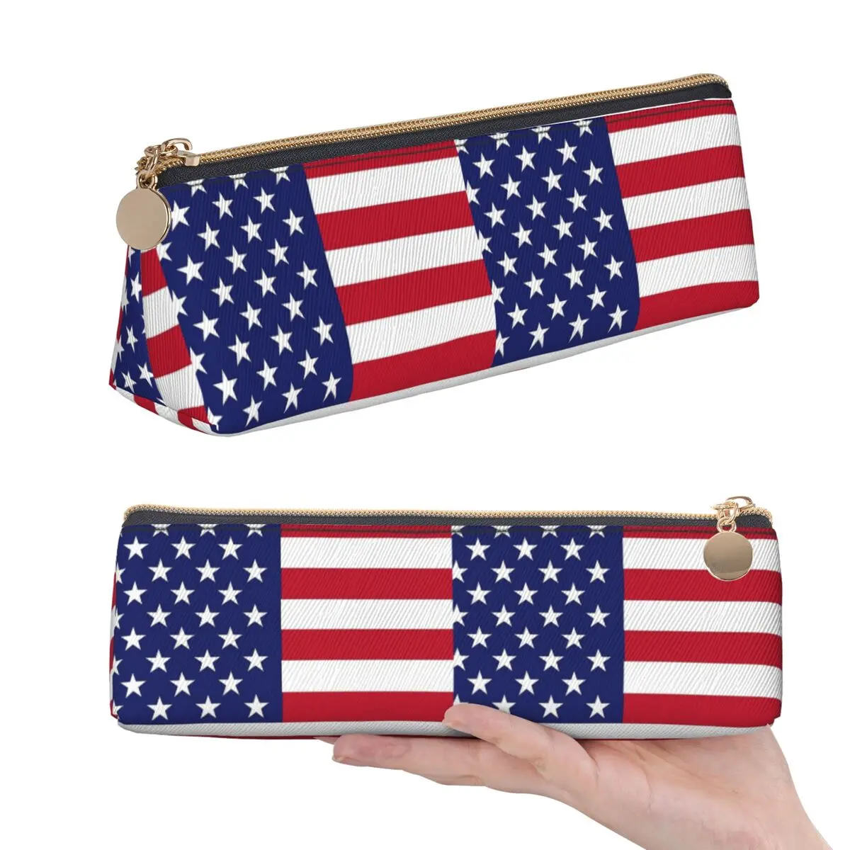 Federmäppchen mit amerikanischer Flagge für Studenten, Geschenke, Stiftbox, Bleistiftbeutel, Schreibwaren, Stifthaltertasche