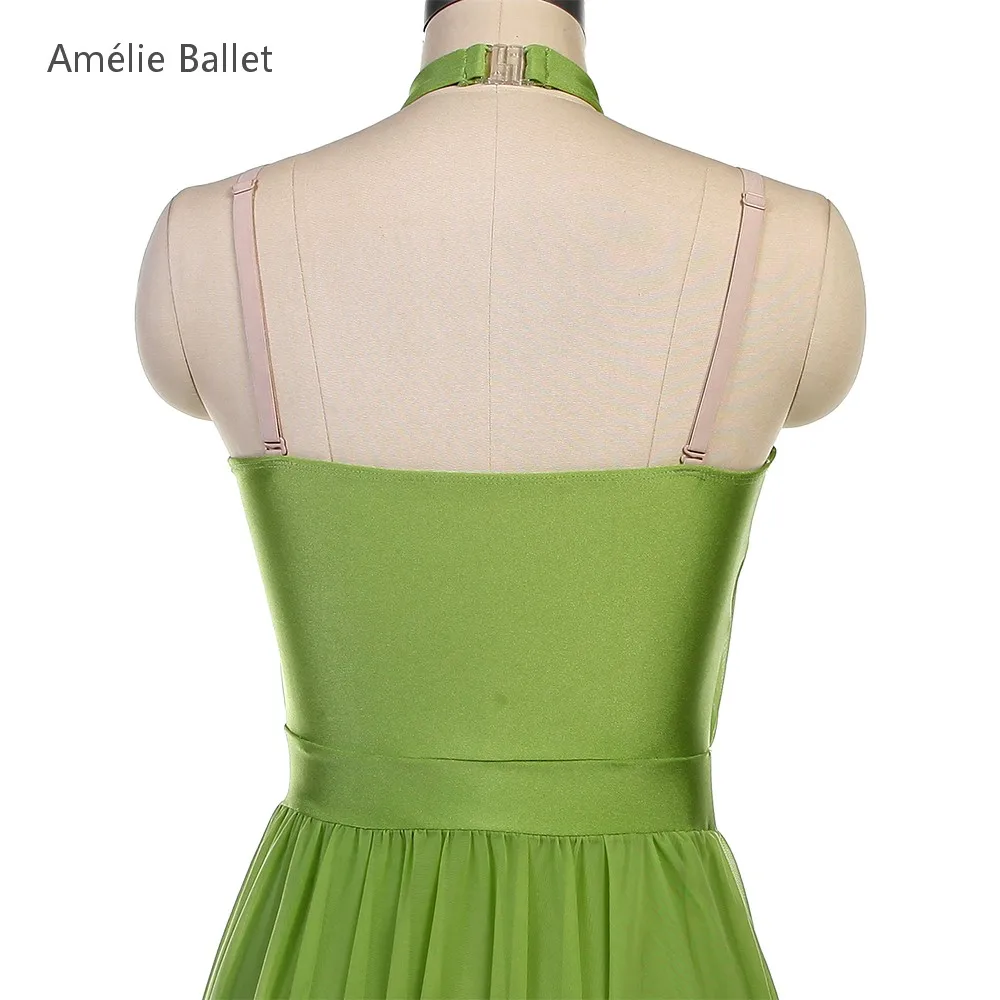 25136 ใหม่เครื่องแต่งกายบัลเล่ต์สีเขียวSpandex Bodiceบัลเล่ต์ชุดผู้ใหญ่หญิงบัลเล่ต์ & Lyrical & ร่วมสมัยเต้นรําเครื่องแต่งกาย