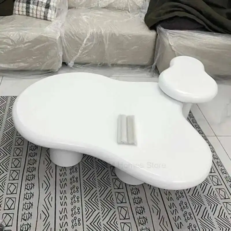 Series Modern Living Room Café Tables for Café Furniture Irregular White Coffee Table Creative Cream Upscale Large Coffee Tables