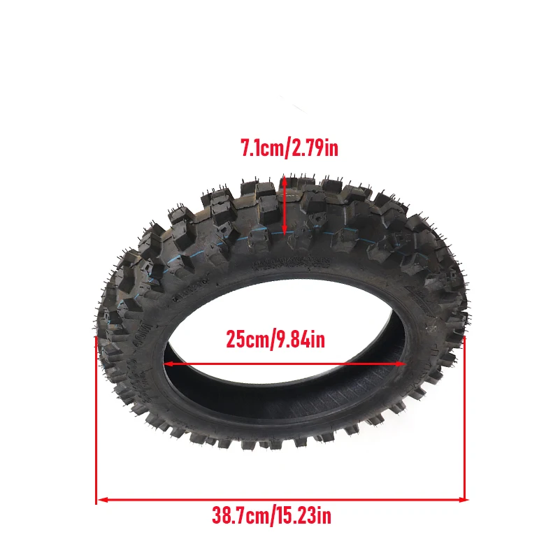 80/100-10 Inner and Outer Tires, 3.00-10 Inner Tube, Suitable for Off-Road Motorcycle Tires, Thickened and Wear-Resistant