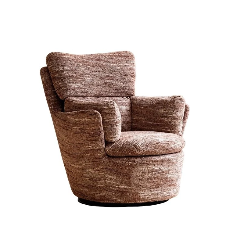 

French light luxury single fabric sofa chair villa living room bedroom office area balc ony