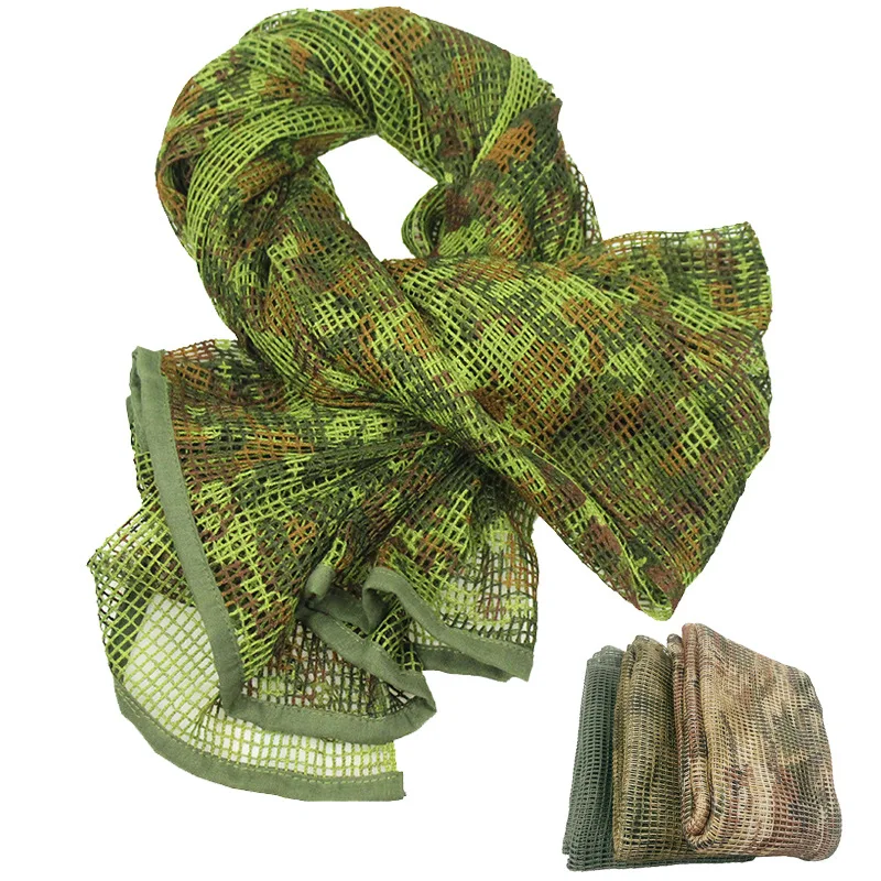 

Tactical Mesh Scarf Outdoor Sports Chicken Eating Camouflage Large Mesh Scarf Field Army Fans Camouflage Mesh Scarf