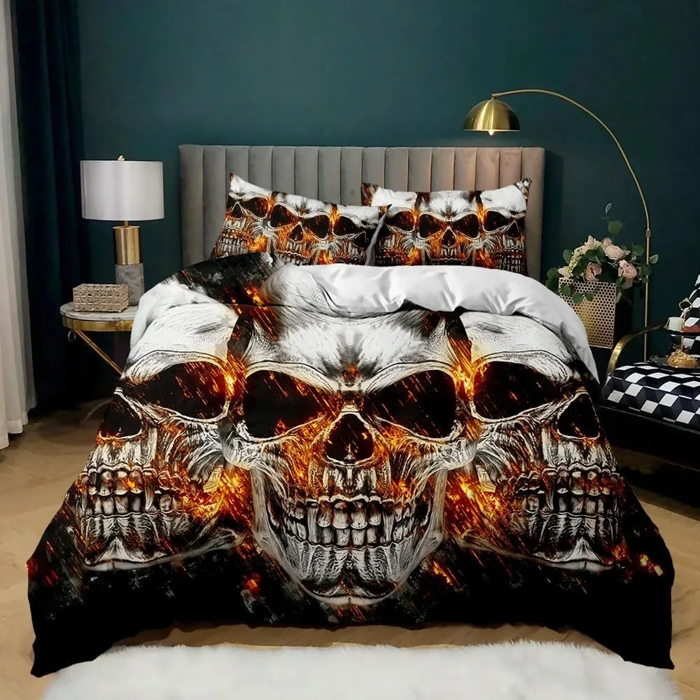 Juego de cama con esqueleto de piratas, barco pirata individual, doble, tamaño Queen King, juego de cama para adulto, niño y niña, juegos de cama para dormitorio de niños