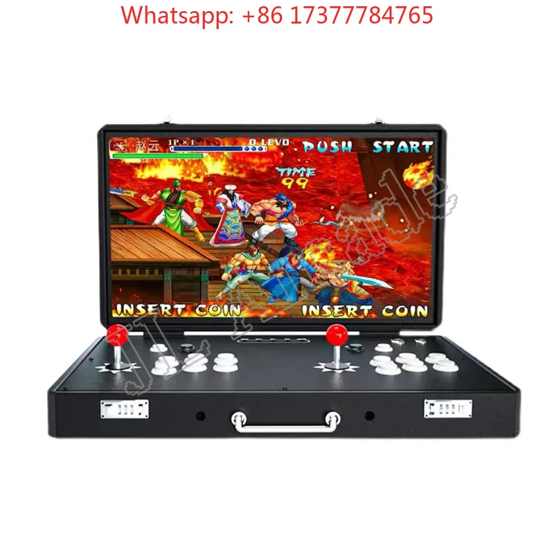 Foldable Portable 2 Players Arcade Console, 22 Inch Pandora DX Plus Moonlight Box Mini Arcade Game Device 720P HD 26800