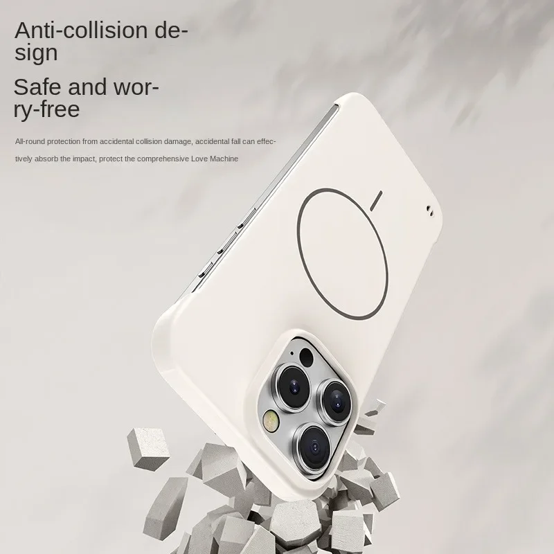 حافظة تبريد صلبة رفيعة للغاية بدون إطار لهاتف آيفون 16E 16 15 14 13 17 Pro Max Plus لهاتف Magsafe غطاء مغناطيسي مقاوم للصدمات #5