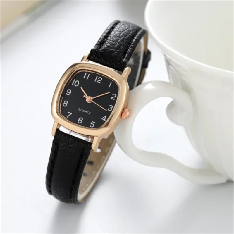 Vintage Women Watches Brown Dial Wristwatch Leather Strap Quartz Watches Ladies Casual Wrist Watch Bracelet Relógios Feminino