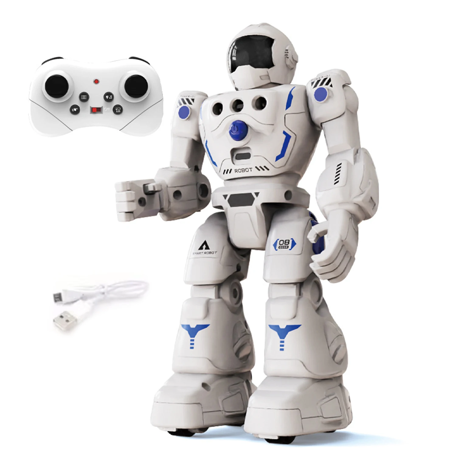 Rechargeable Kids' Electric Remote Control Smart Space Robot Toy - With Remote Controller, Sings & Dances, Birthday Gift for Boy