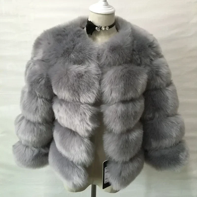 S-5XL Mink Coats Autumn Winter Fluffy Black Faux Fur Coat Women Elegant Thick Warm Faux Fur Jackets For Women 2024 Tops