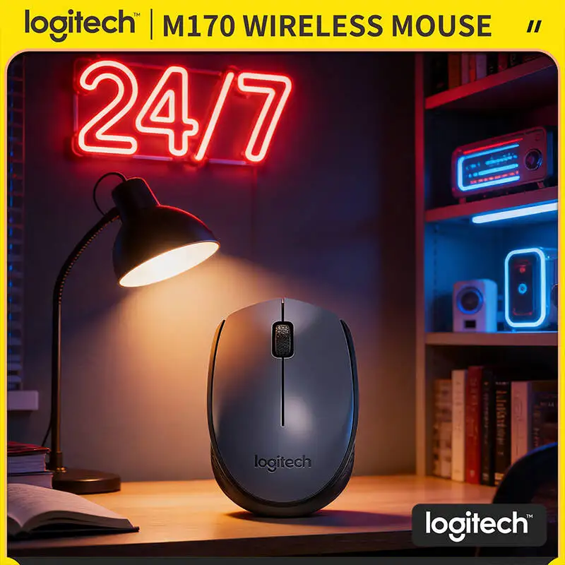 

Logitech M170 Wireless Optical Mouse 2.4GHz Connection 12-Month Battery 1000DPI 10m Range Ambidextrous
