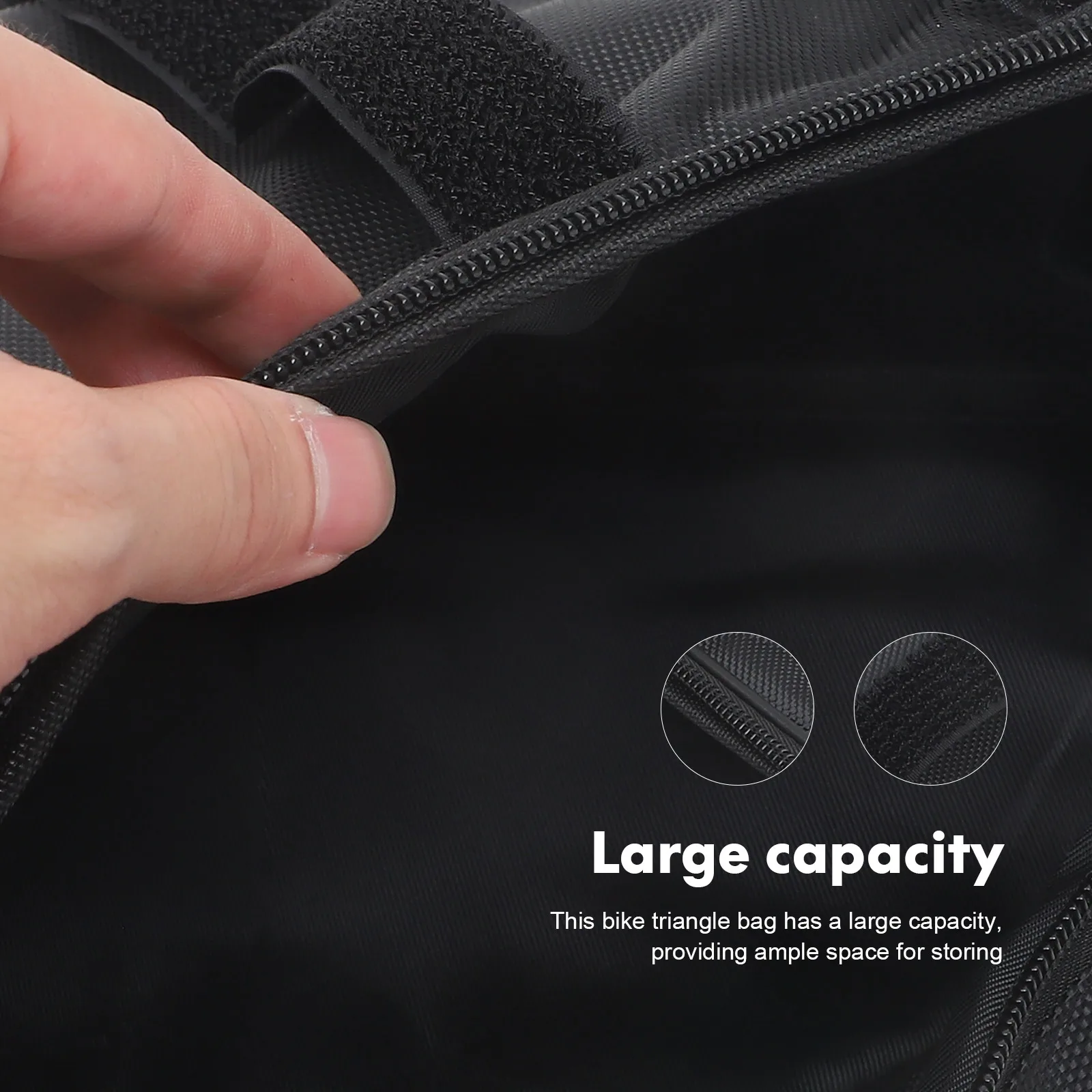 

Large Capacity Bike Triangle Bag Weather Resistant Cycling Frame Pouch Durable Storage For Mountain Electric Bike Holder