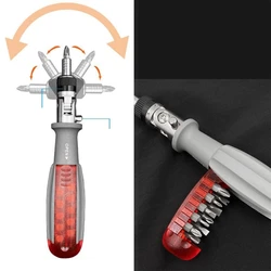 10 in 1 Multiple Bits Screwdriver with Magnetic Ratchet Screw Driver Kit All in One Portable KXRE