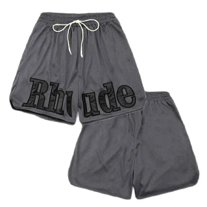 

2025 Summer Men's Sports and Leisure Trendy Brand Mesh Loose Beach Shorts Quick-drying and Fast-dropping MOTO Men's Shorts