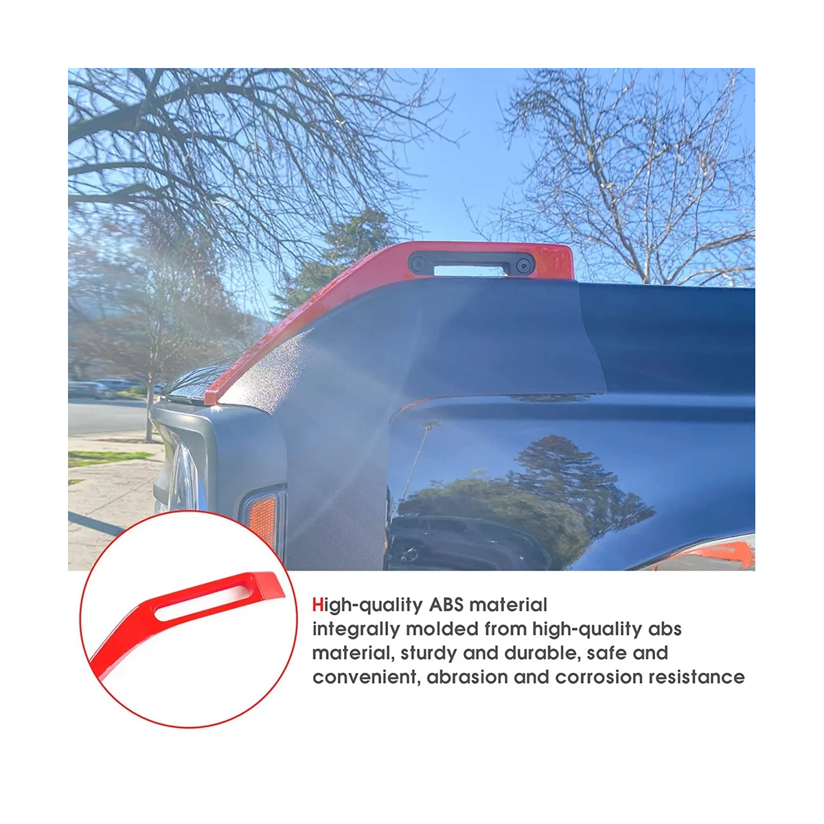 Hood Trail Sights Cover Decoration Cover Stickers Exterior Accessories for 2021-2023, Red