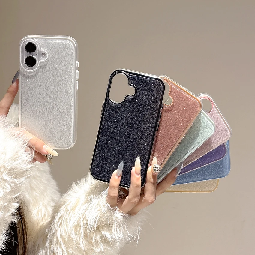 حافظة هاتف لامعة لهاتف آيفون 17 16 15 14 13 Pro Max عملية الضغط الحراري 17Pro 16Pro حافظة هاتف أكريليك خلفي صلب 14Promax #2