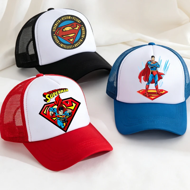 Supermans Hat Baseball Cap for Kid Sun Caps for Men Women Clark Kent Anime Figure Summer Hats Fashion Accessories Birthday Gift