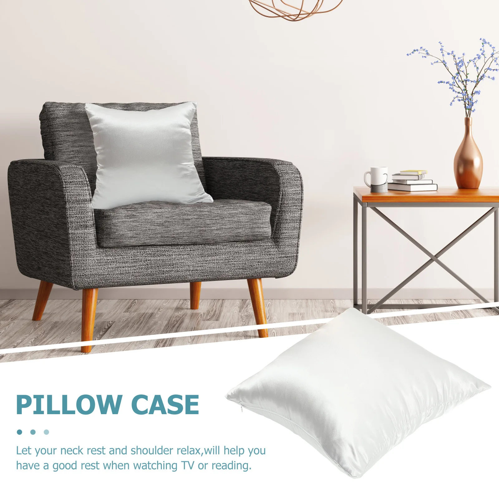 

2Pcs Satin Throw Pillow Covers Silky Square Cushion Covers for Sofa Car Home Decor Soft Luxurious Fabric Skin Friendly Wrinkle