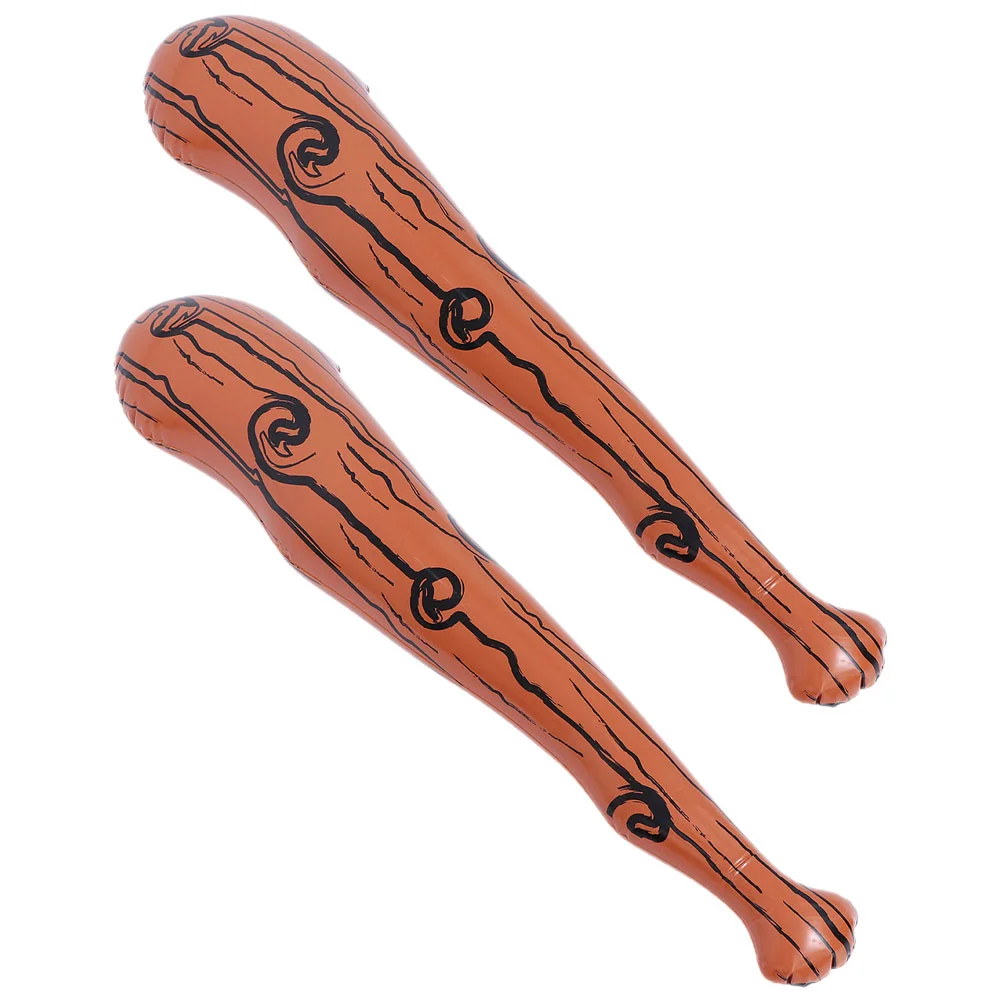 2 Pcs Inflatable Baseball Bat Sports Cheering Toy Boy Birthday Party Decorations Stress Balls