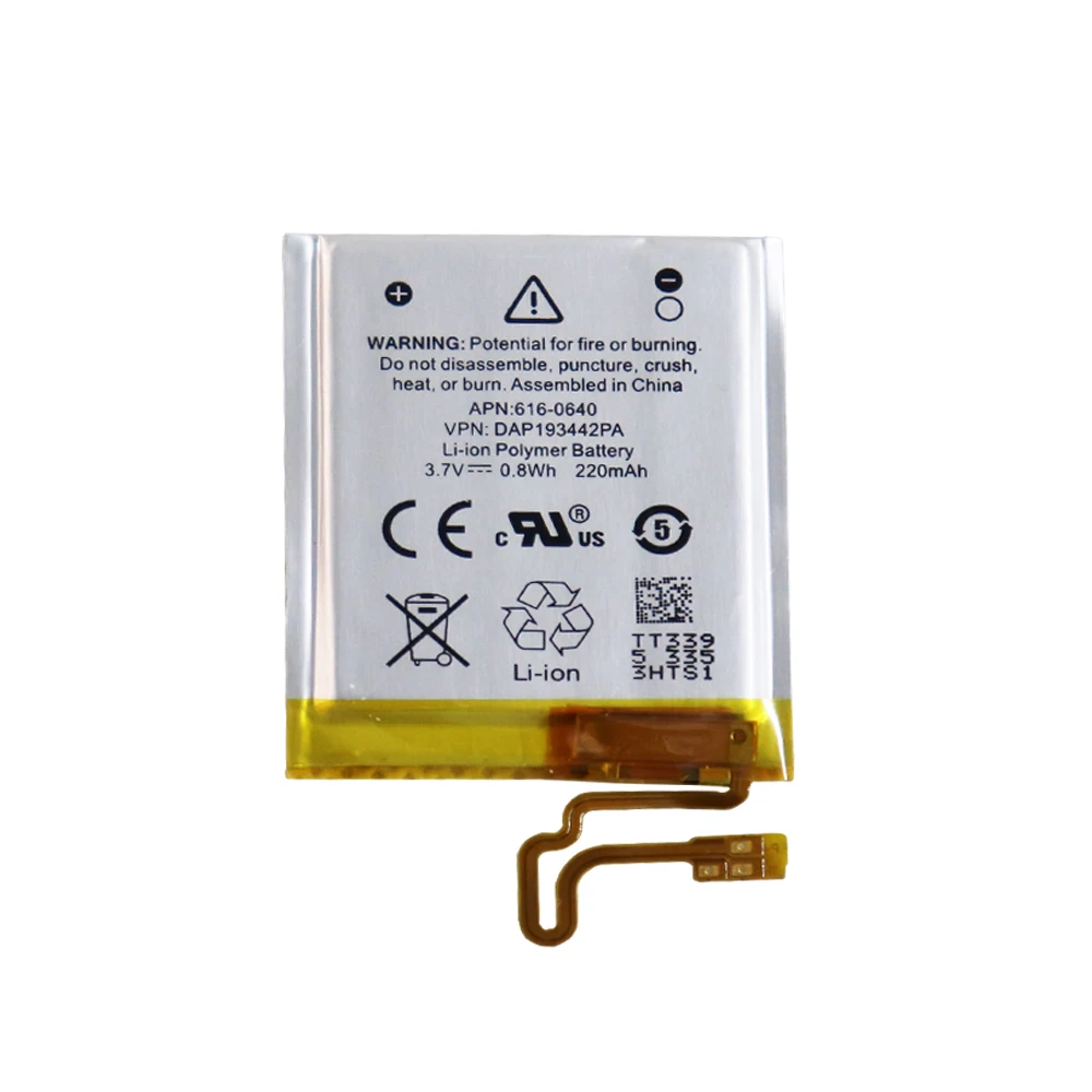 Original battery cell 7616-0640 220mAh built-in Battery For ipod Nano7  7G 7th Generation MP3 Li-Polymer+free tools