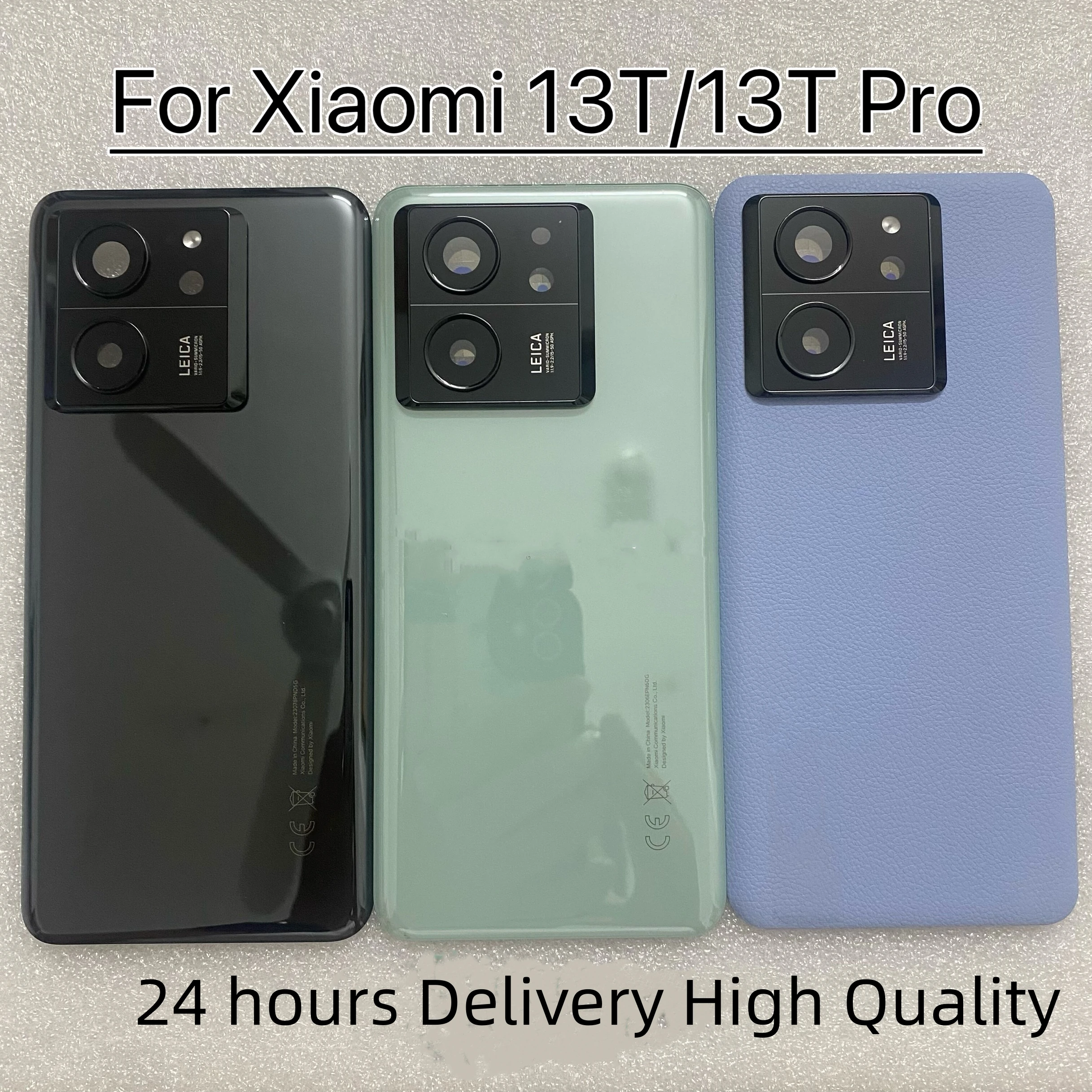 Szkło AAA do Xiaomi 13T 13TPro Tylna Obudowa Klapka Baterii Części Zamienne do Naprawy 2306EPN60G 23078PND5G z Obiektywem Aparatu