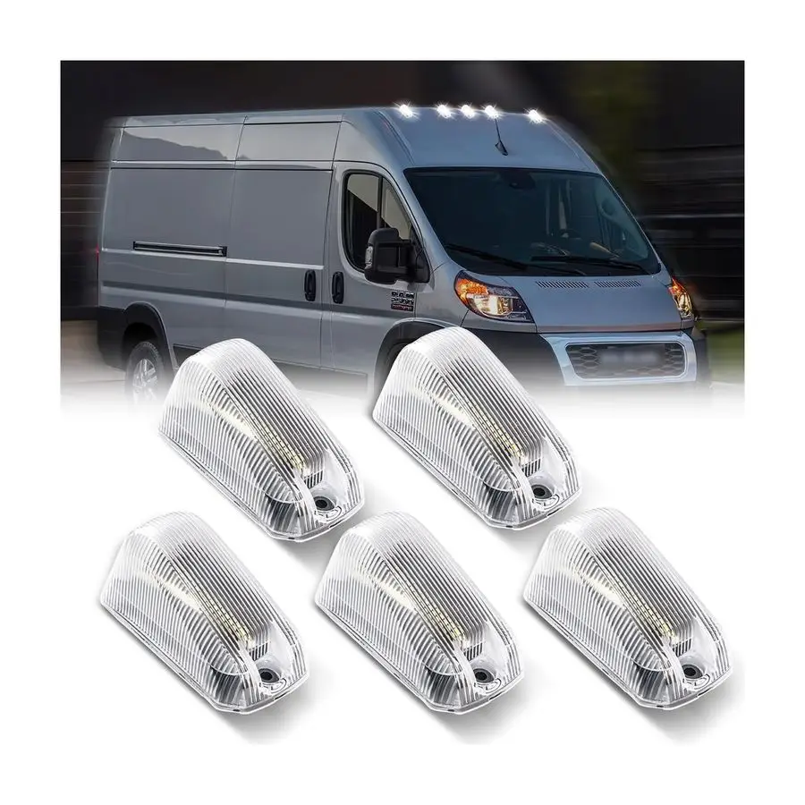 

Roof Top Marker Lights White Led Clearance Running Lamps for 20142023 Dodge Ram ProMaster 1500 2500 3500,5PCS Clear Len