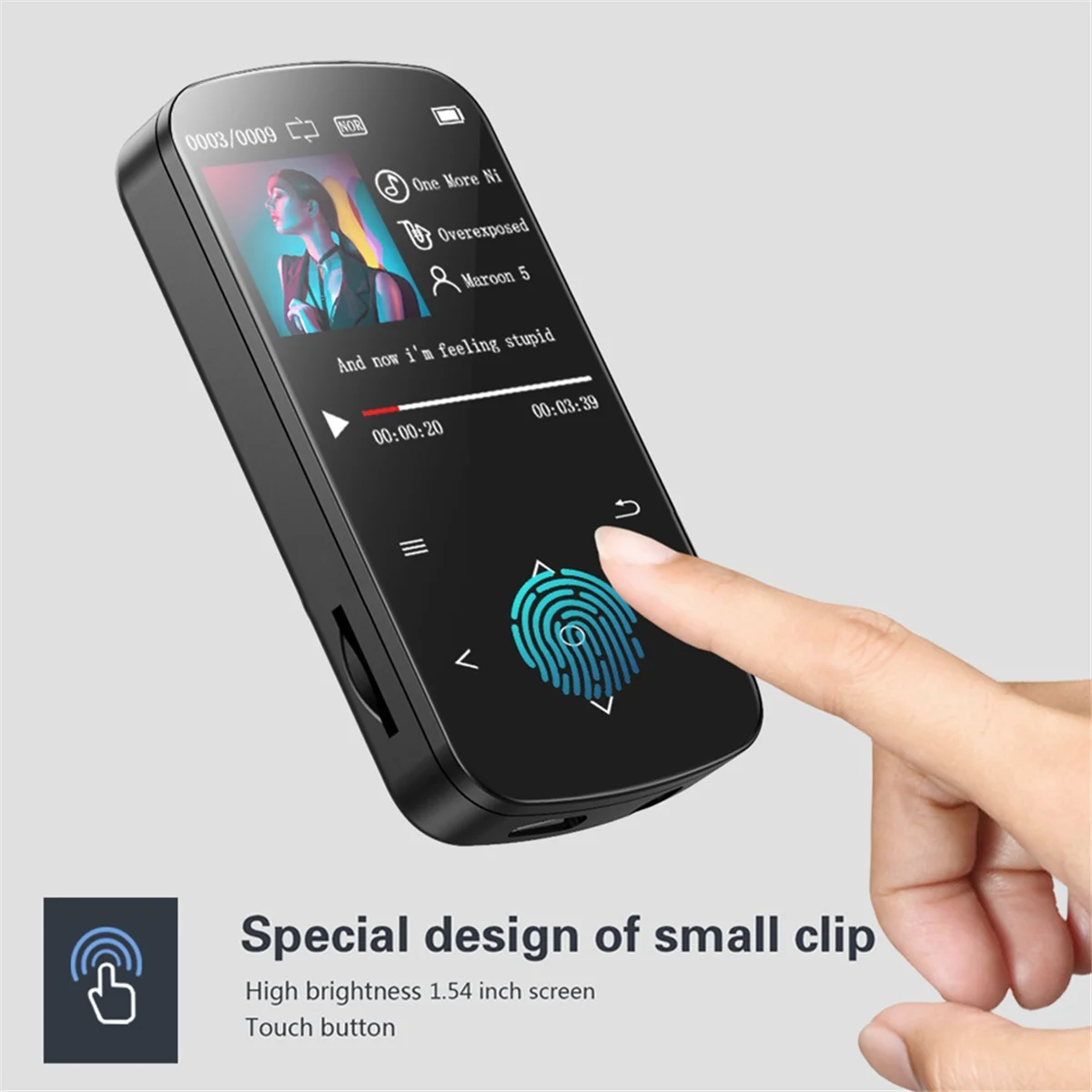 

AB01 M9 MP3-плеер 32 ГБ Hi-Fi звук без потерь Bluetooth клип музыкальный диктофон FM-радио