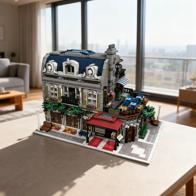 

4052pcs MOC Parisian Restaurant Corner Modular Streetscape Model Building Blocks Construction Toys Christmas Gifts Brick Kids