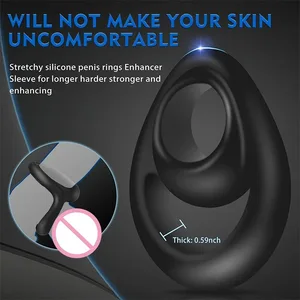 Slilicona suave polla anillos de pene testicionados erección de tiempo de tiempo duradero 6 Mejor vinculación del pene de ventas - №6