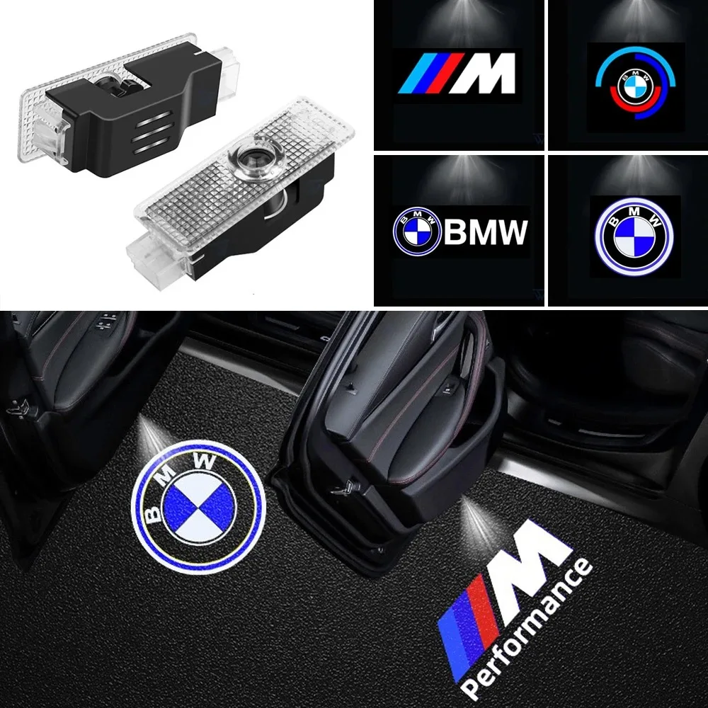2Pcs Car Door logo Projector Lamps Welcome Light Accessories For E90 E60 F18 E46 F30 F20 M2 M5 M3 E87 M4 X3 X5 X1