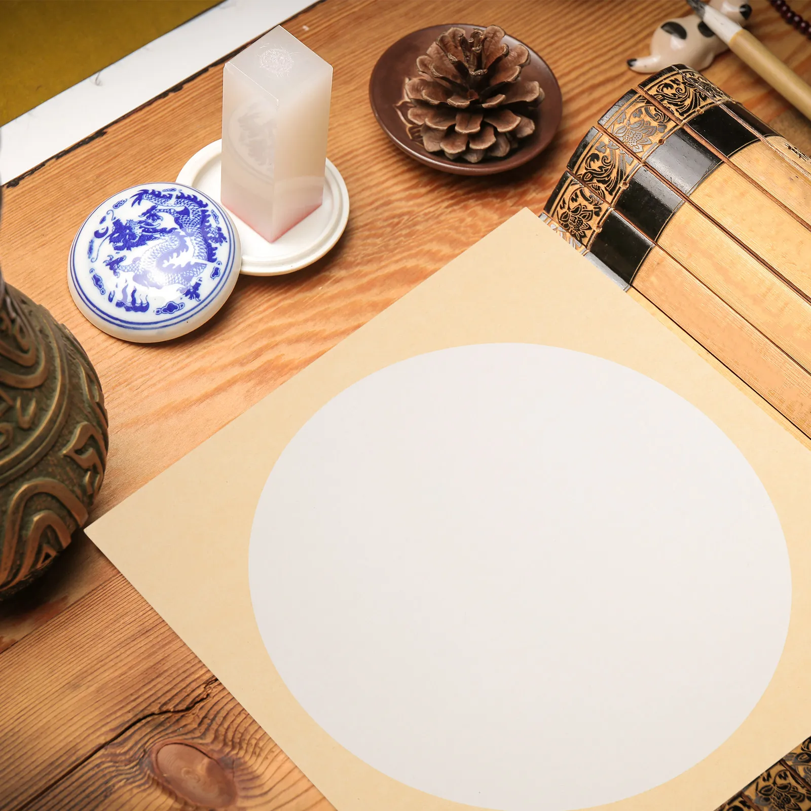 Xuan Paper 10 Sheets Mirror Finish Calligraphy Practice Paper for Chinese Brush Writing and Painting