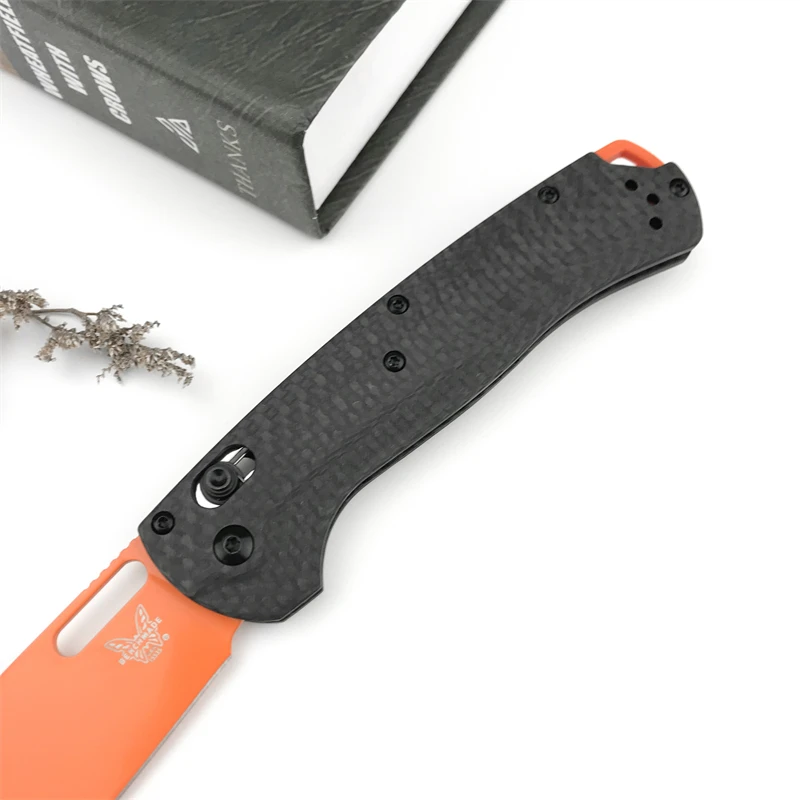 Outdoor camping BM15535 fruit cutting fishing carbon fiber handle hiking survival EDC axis folding knife