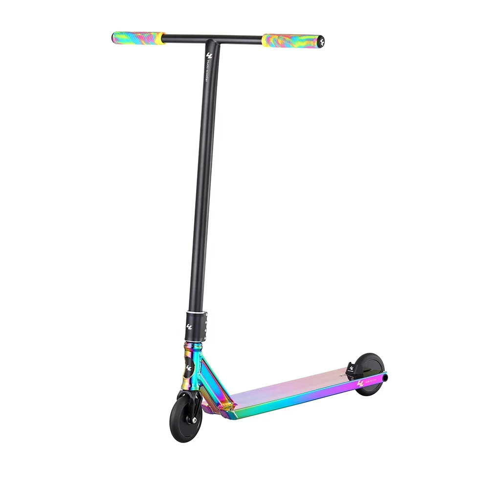 Huoli Sword Street Edition Pro Stunt Kick Scooter Black Neo Chrome or Foot Scooter Complete Pro Cheap