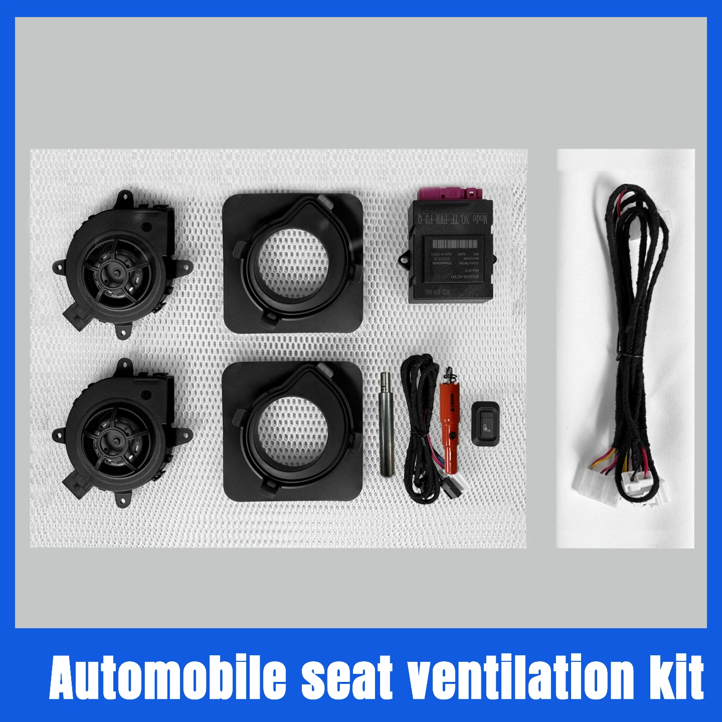 Car seat ventilation modification, 12V car seat ven tilation kit, vent ilation kit for one seat, built-in venti lation system
