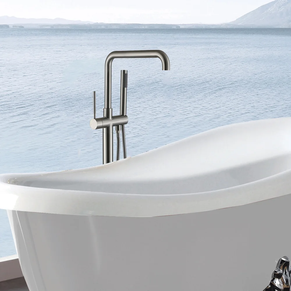 Freestanding Bathtub Faucet with Hand Shower