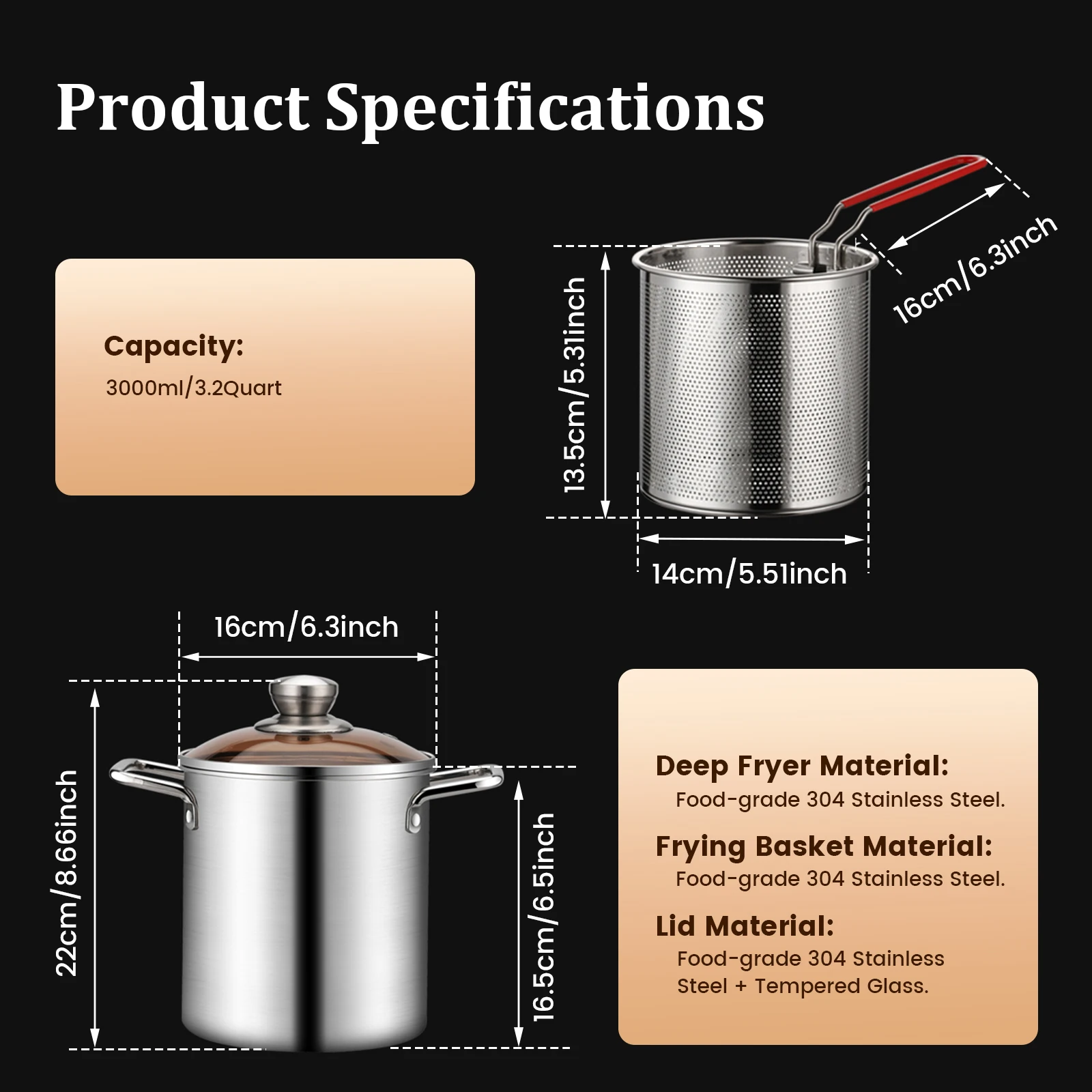 Stainless Steel Deep Fryer 6
