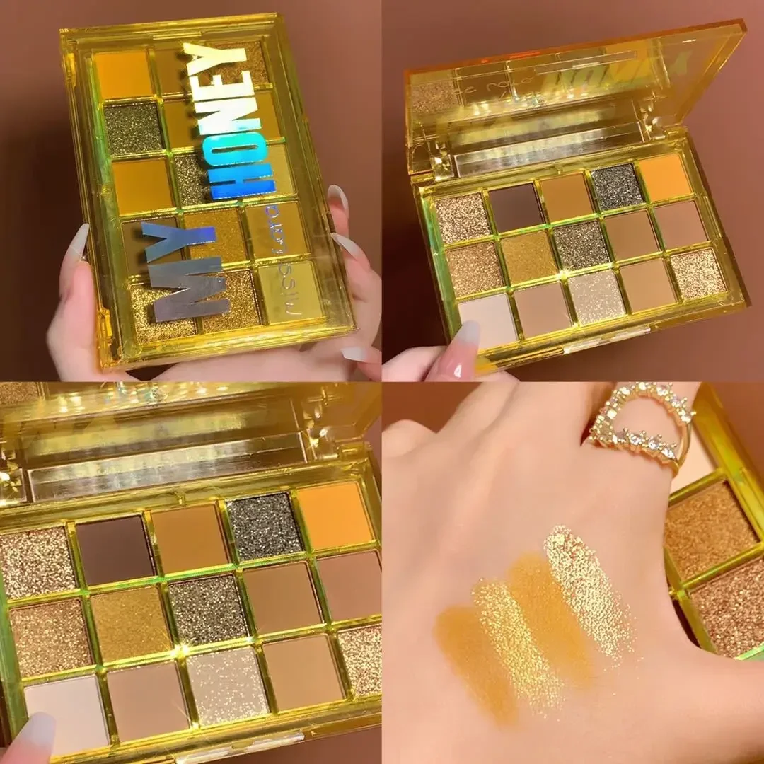 Miss Lara-paleta de sombras de ojos para fiesta, paleta de neón, 15 sombras mate brillantes, pigmento mate