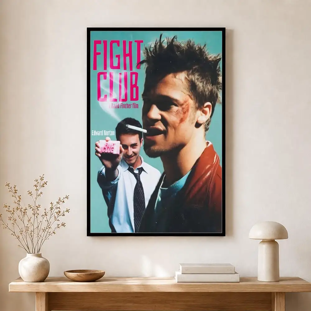 Film-Poster „Fight Club“, selbstklebender Kunst-Aufkleber aus wasserfestem Papier, Wanddekoration für Kaffeehaus, Bar, Zimmer – Detail 5