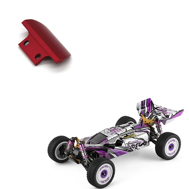 A63T-2X Metal Front Bumper For Wltoys 144001 124017 124019 RC Car Upgrade Parts Accessories,Red