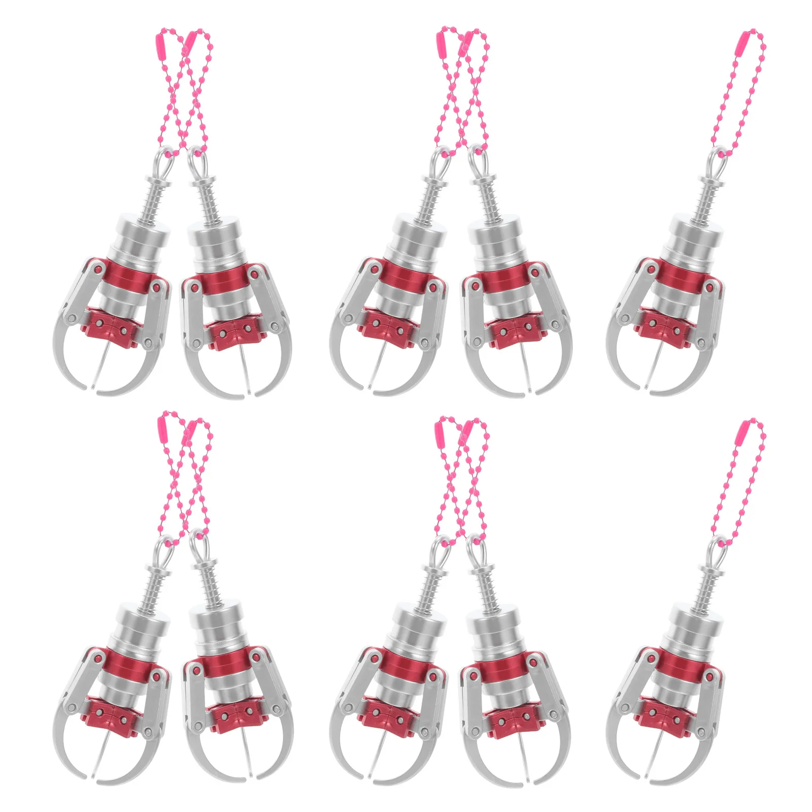 

10Pcs Mini Claw Machine Keychain Pendant Vibrant Plastic Claw Charms Bag Hanging Decoration Portable Accessory