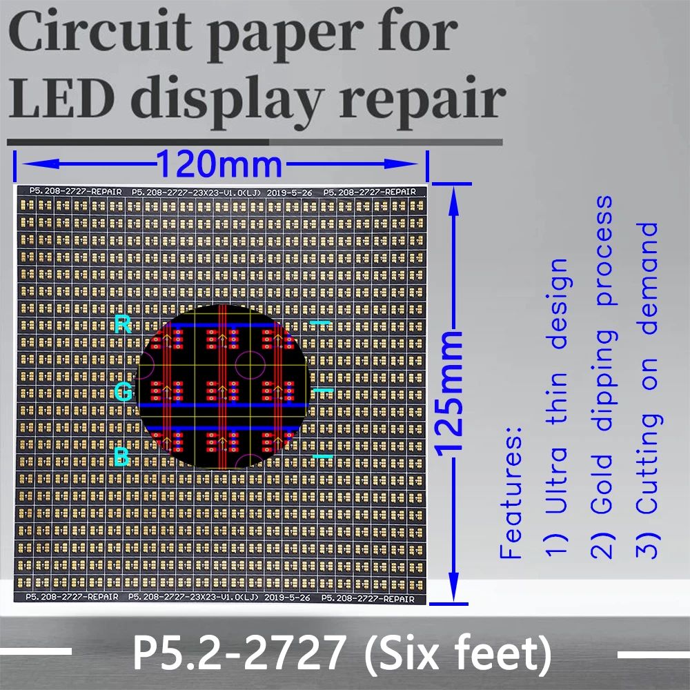 

P5.208-2727(SF) Circuit Paper，Six feet，120X125mm ,Used for repairing damaged PCB pads