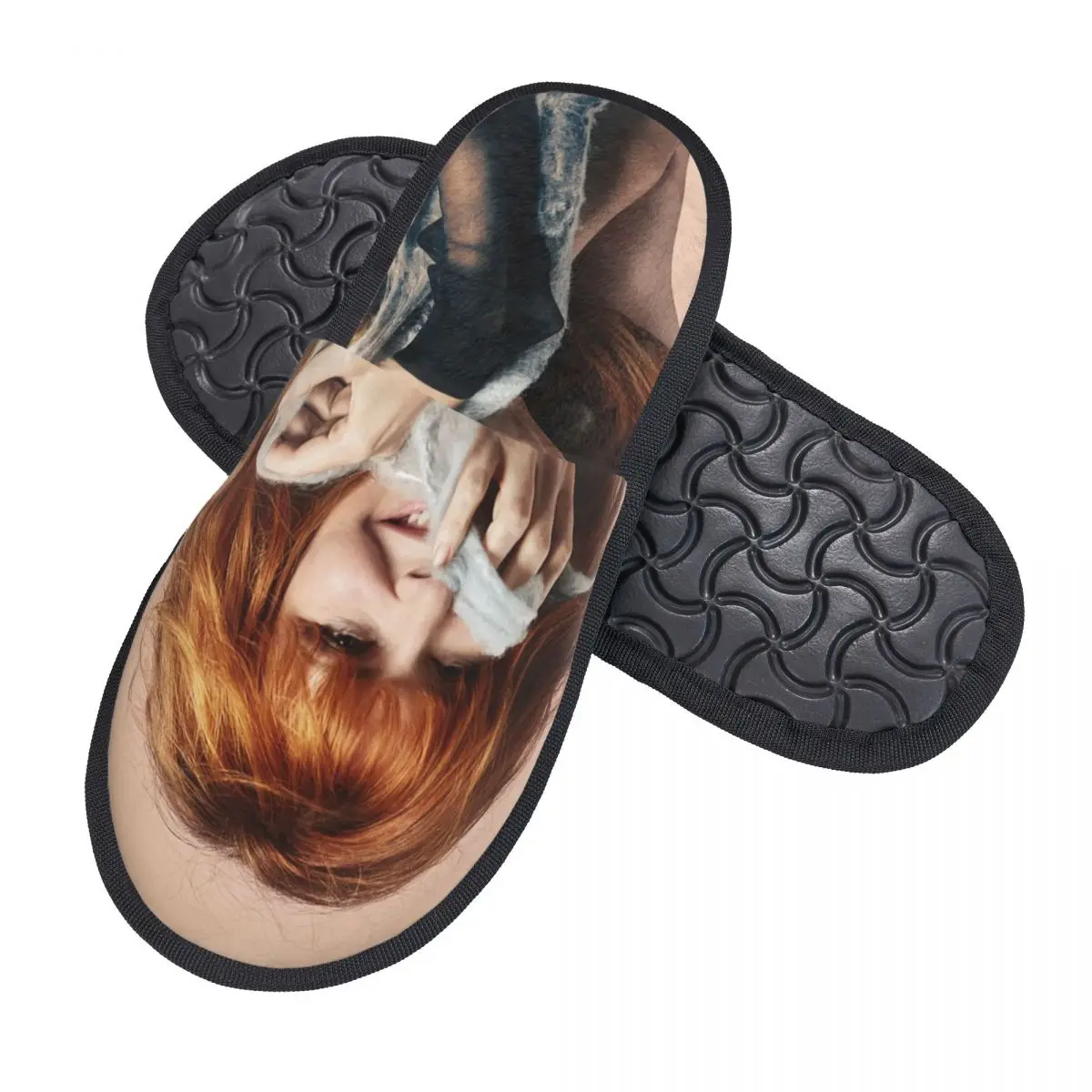 Mylene Farmer Guest Slippers for Hotel Women Custom Print House Slipper