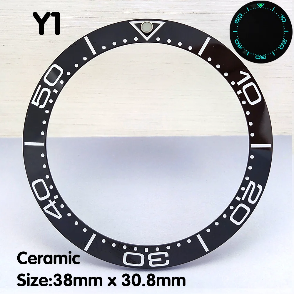 Ceramic Bezel C3 Full Luminous Bezel 38mm Sloping Bezel Fits 40mm Men\'s Watch Ring Replacement Parts High Quality Watch Bezel