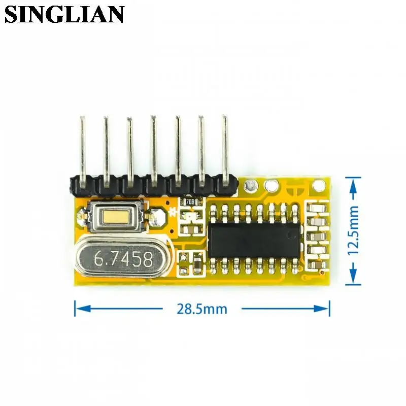 RXC6 5V Learning Wireless Remote Control Receiving Module 4-channel Receiver RXC6 Superheterodyne Learning 433Mhz