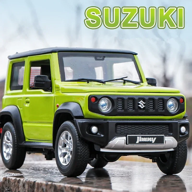 Модель автомобиля из сплава SUZUKI Jimny 1:18, литая металлическая игрушка, модель внедорожника, модель автомобиля со звуком и искусством, детские подарки H10