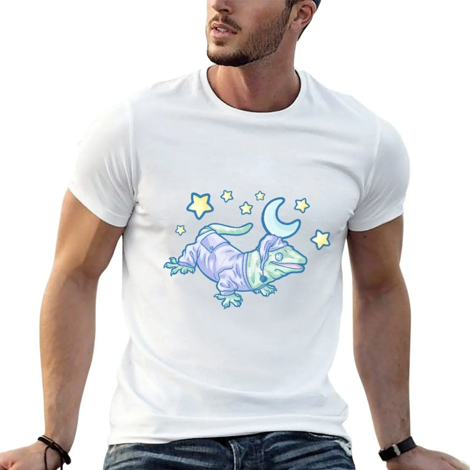 

Pajama (Leachianus) Gecko Design T-Shirt t shirts for man pack cotton t shirts for man graphic vintage T-Shirt